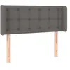 vidaXL Tête de lit avec oreilles Gris 83x16x78/88 cm Similicuir
