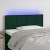 vidaXL Tête de lit à LED Vert foncé 90x5x78/88 cm Velours
