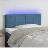 vidaXL Tête de lit à LED Bleu foncé 80x5x78/88 cm Velours