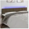 vidaXL Tête de lit à LED Taupe 200x5x78/88 cm Tissu
