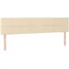vidaXL Tête de lit à LED Crème 200x5x78/88 cm Tissu