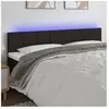 vidaXL Tête de lit à LED Noir 160x5x78/88 cm Tissu
