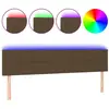 vidaXL Tête de lit à LED Marron Foncé 160x5x78/88 cm Tissu