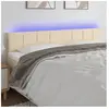 vidaXL Tête de lit à LED Crème 160x5x78/88 cm Tissu