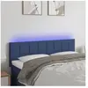 vidaXL Tête de lit à LED Bleu 144x5x78/88 cm Tissu