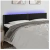 vidaXL Tête de lit à LED Noir 200x5x78/88 cm Similicuir