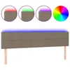 vidaXL Tête de lit à LED Taupe 180x5x78/88 cm Tissu