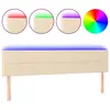 vidaXL Tête de lit à LED Crème 180x5x78/88 cm Tissu