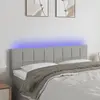 vidaXL Tête de lit à LED Gris clair 144x5x78/88 cm Tissu