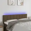 vidaXL Tête de lit à LED Marron Foncé 144x5x78/88 cm Tissu