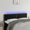 vidaXL Tête de lit à LED Noir 144x5x78/88 cm Similicuir