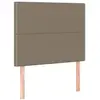 vidaXL Tête de lit à LED Taupe 90x5x118/128 cm Tissu