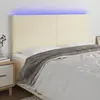vidaXL Tête de lit à LED Crème 180x5x118/128 cm Similicuir