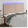 vidaXL Tête de lit à LED Cappuccino 180x5x118/128 cm Similicuir