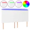vidaXL Tête de lit à LED Blanc 180x5x118/128 cm Similicuir