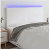 vidaXL Tête de lit à LED Blanc 160x5x118/128 cm Similicuir