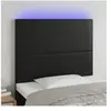 vidaXL Tête de lit à LED Noir 90x5x118/128 cm Similicuir