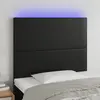 vidaXL Tête de lit à LED Noir 80x5x118/128 cm Similicuir