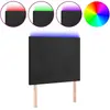 vidaXL Tête de lit à LED Noir 80x5x118/128 cm Velours