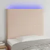 vidaXL Tête de lit à LED Cappuccino 100x5x118/128 cm Similicuir