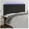 vidaXL Tête de lit à LED Noir 200x5x118/128 cm Velours
