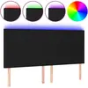 vidaXL Tête de lit à LED Noir 180x5x118/128 cm Tissu