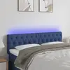 vidaXL Tête de lit à LED Bleu 144x7x78/88 cm Tissu
