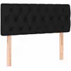 vidaXL Tête de lit à LED Noir 100x7x78/88 cm Tissu