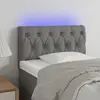 vidaXL Tête de lit à LED Gris clair 80x7x78/88 cm Tissu