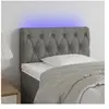 vidaXL Tête de lit à LED Gris foncé 80x7x78/88 cm Tissu