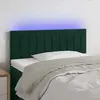vidaXL Tête de lit à LED Vert foncé 90x5x78/88 cm Velours