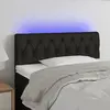 vidaXL Tête de lit à LED Noir 90x7x78/88 cm Tissu