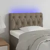 vidaXL Tête de lit à LED Taupe 80x7x78/88 cm Tissu