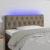 vidaXL Tête de lit à LED Taupe 90x7x78/88 cm Tissu