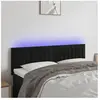 vidaXL Tête de lit à LED Noir 144x5x78/88 cm Velours