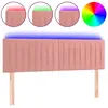 vidaXL Tête de lit à LED Rose 144x5x78/88 cm Velours