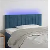 vidaXL Tête de lit à LED Bleu foncé 100x5x78/88 cm Velours