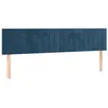 vidaXL Tête de lit à LED Bleu foncé 160x5x78/88 cm Velours