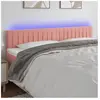 vidaXL Tête de lit à LED Rose 160x5x78/88 cm Velours