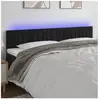 vidaXL Tête de lit à LED Noir 160x5x78/88 cm Velours
