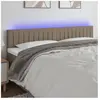 vidaXL Tête de lit à LED Taupe 160x5x78/88 cm Tissu