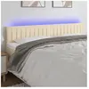 vidaXL Tête de lit à LED Crème 160x5x78/88 cm Tissu