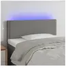 vidaXL Tête de lit à LED Gris foncé 80x5x78/88 cm Tissu
