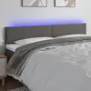 vidaXL Tête de lit à LED Gris 180x5x78/88 cm Similicuir
