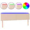 vidaXL Tête de lit à LED Cappuccino 180x5x78/88 cm Similicuir