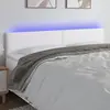vidaXL Tête de lit à LED Blanc 200x5x78/88 cm Similicuir