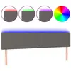 vidaXL Tête de lit à LED Gris 200x5x78/88 cm Similicuir