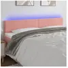 vidaXL Tête de lit à LED Rose 160x5x78/88 cm Velours