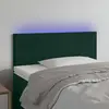 vidaXL Tête de lit à LED Vert foncé 100x5x78/88 cm Velours