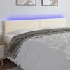 vidaXL Tête de lit à LED Crème 160x5x78/88 cm Similicuir
